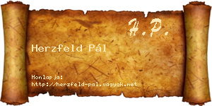 Herzfeld Pál névjegykártya